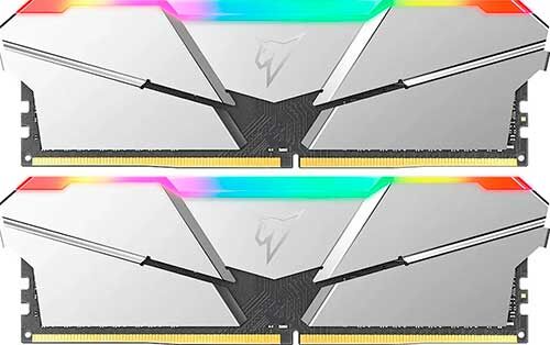 Оперативная память Netac DDR4 16Gb (2x8Gb) 3600MHz Shadow Silver RGB (NTSRD4P36DP-16SC)