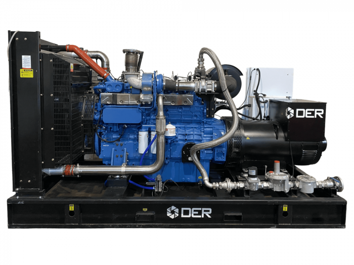 Газовый генератор DER-Y200NG на базе двигателя Yuchai 200 кВт