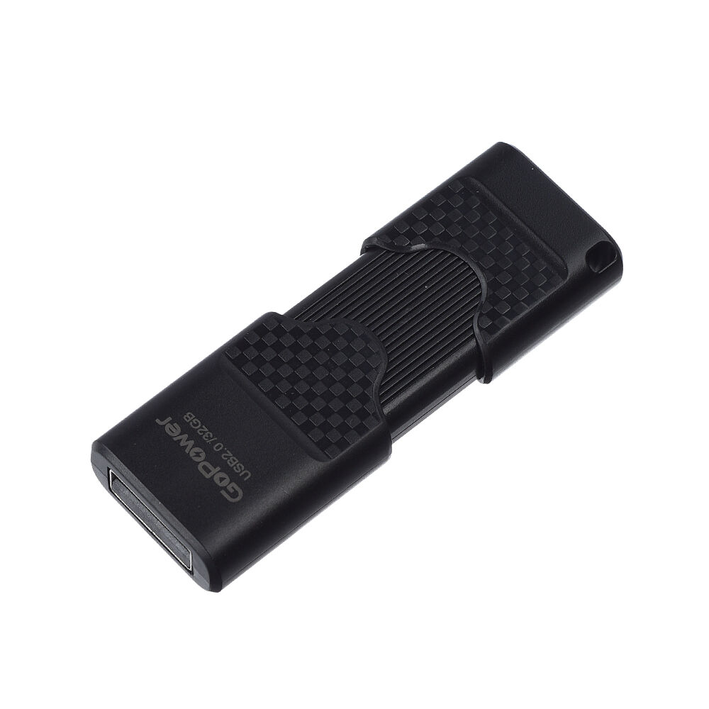 USB 2.0 Flash накопитель 32GB GoPower SLIDER, пластик чёрный 3