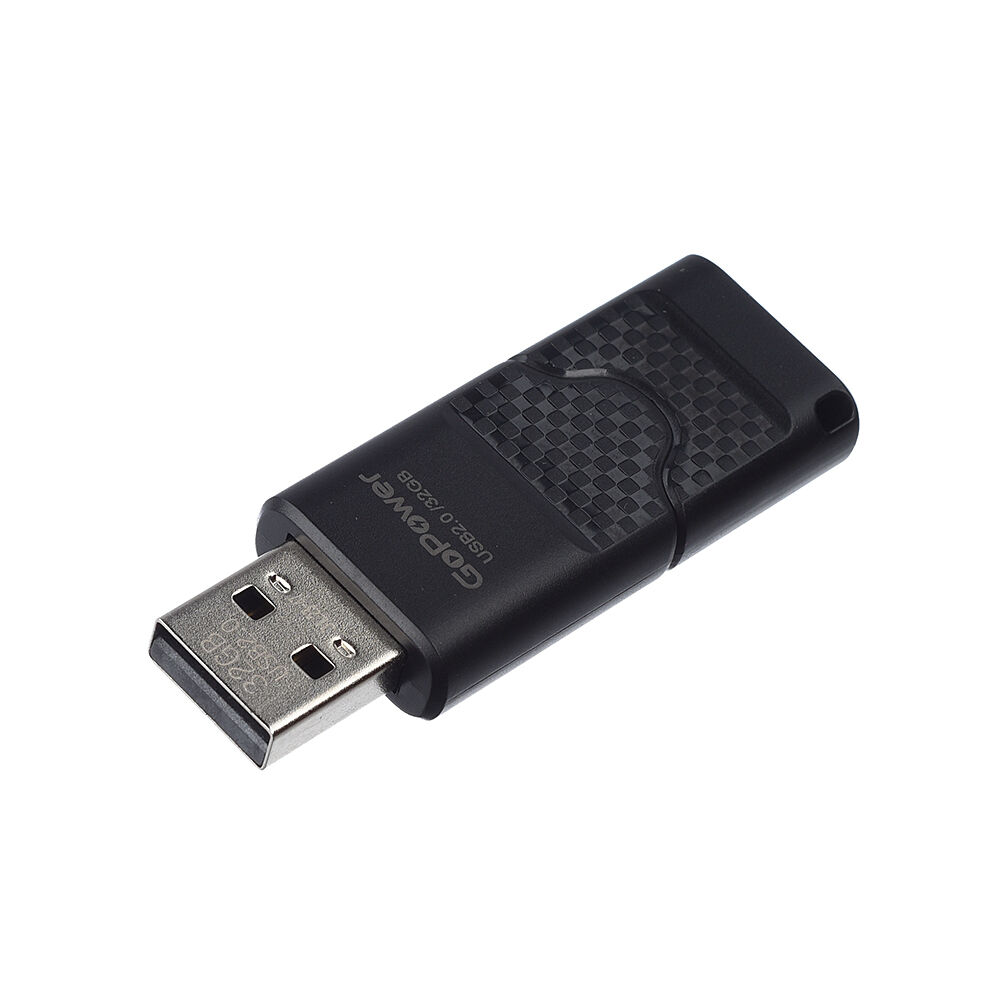 USB 2.0 Flash накопитель 32GB GoPower SLIDER, пластик чёрный 4