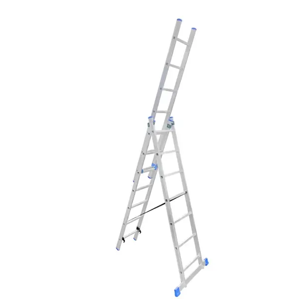 Лестница раскладная выдвижная 3-секционная LadderBel 7 ступеней